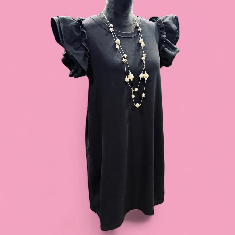 Whimsigoth Dark Fairy Babydoll T-Shirt Shift Dress ENTRO Small - Picture 1 of 6